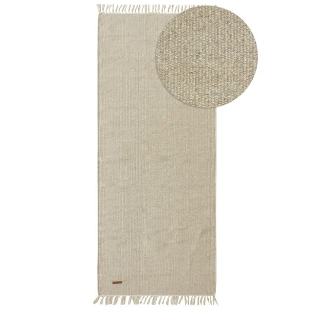 Loper Dalen Beige Wollen Vloerkleed