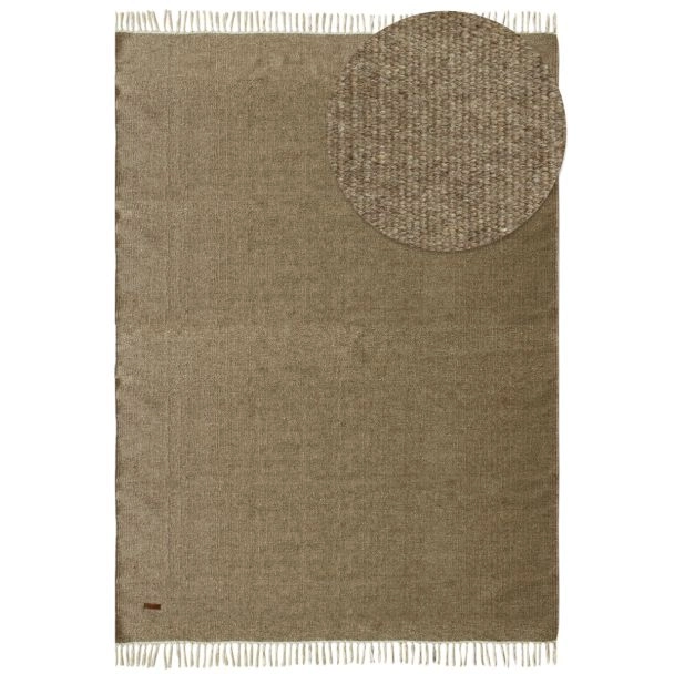 Wollen Vloerkleed Dalen Bruin