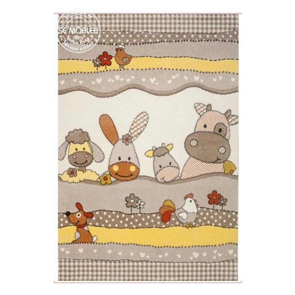 Kindervloerkleed Diamond Farmen Beige