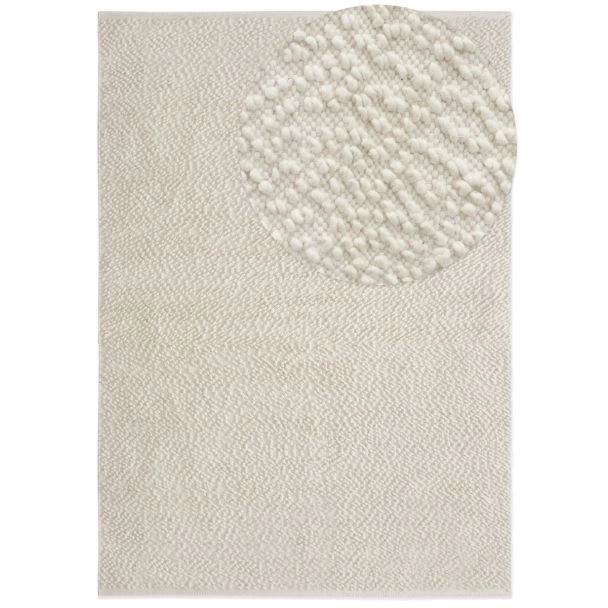Wollen Vloerkleed Edessa Gebroken wit
