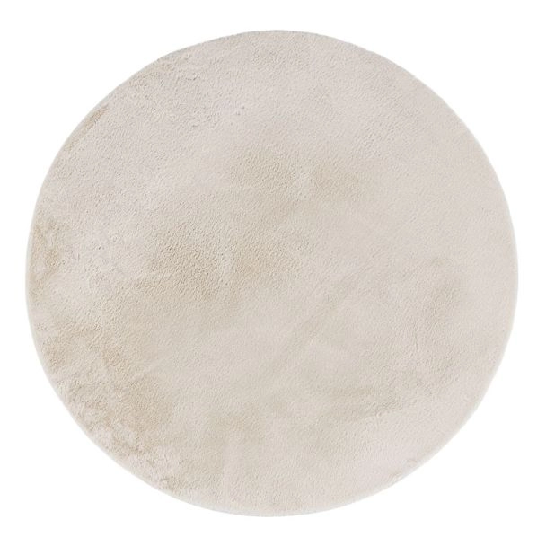 Rond Eline Natuur Hoogpolig Vloerkleed