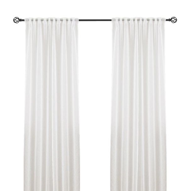 Linnen-look Gordijn 2-pack Ellinor Wit