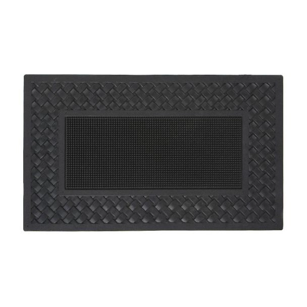 Deurmat Flätad Pinmat Zwart
