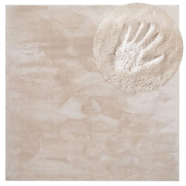 Kvadrat Matta Fluffy Beige