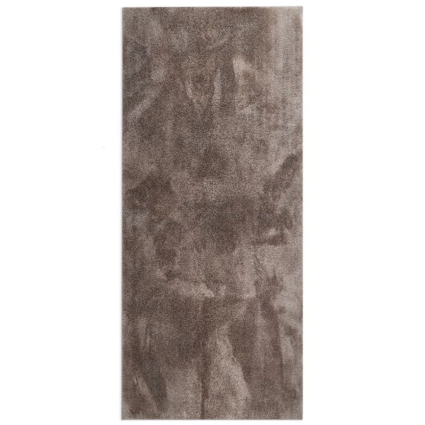 Loper Fluffy Taupe Wasbaar Zacht Hoogpolig Vloerkleed