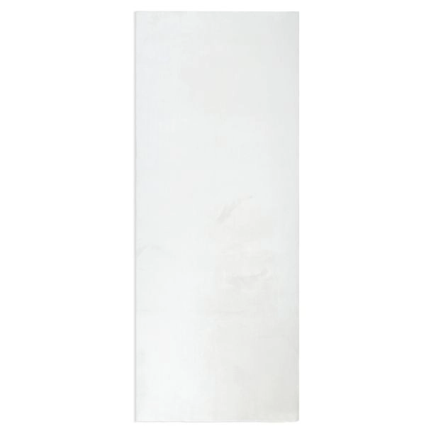 Loper Glossy Gebroken wit Zachte Bontlook Vloerkleed