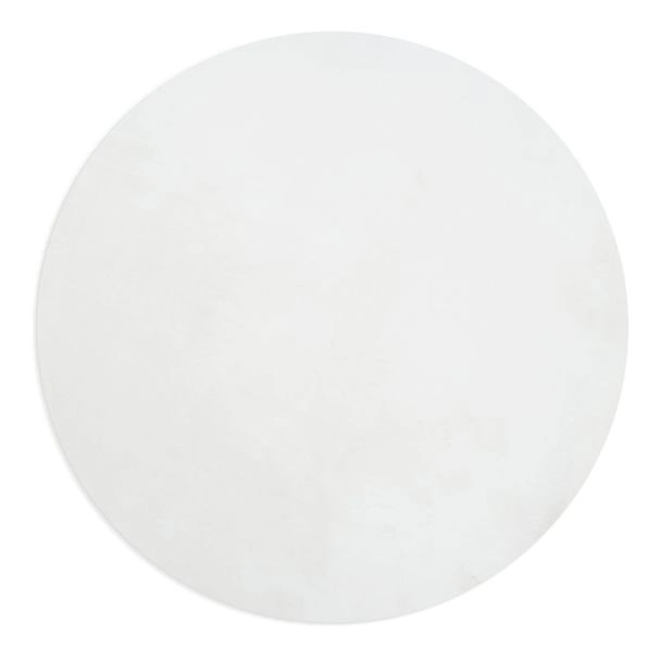 Rond Glossy Gebroken wit Zachte Bontlook Vloerkleed