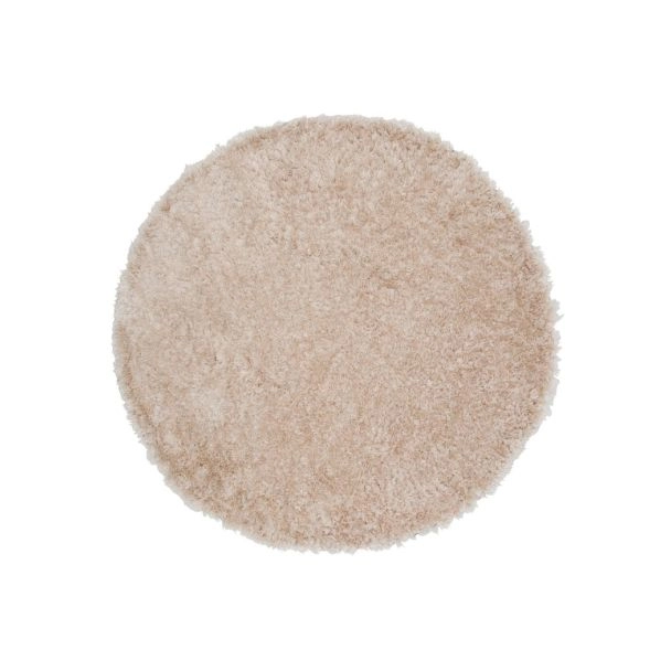 Rond Harit Beige Hoogpolig Vloerkleed