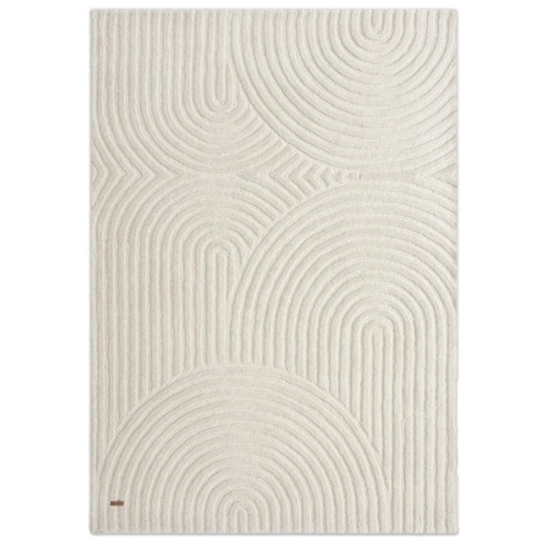 Wollen Vloerkleed Ilona Bene Gebroken wit