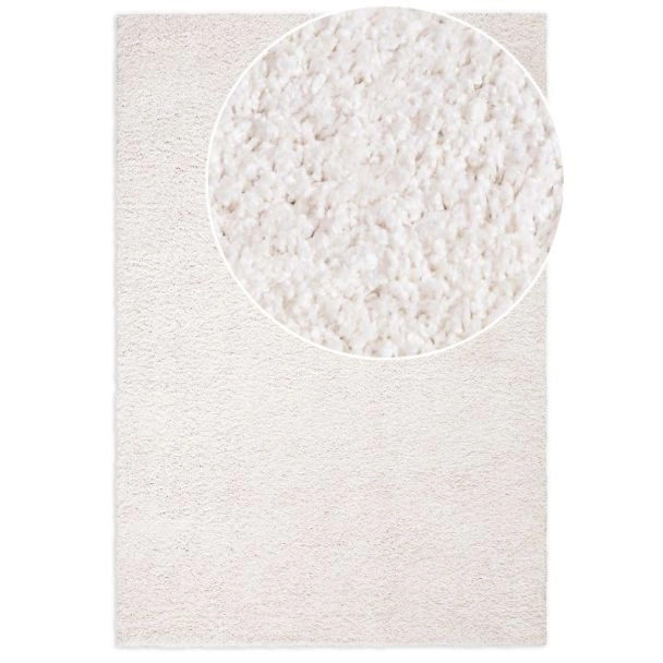 Hoogpolig Vloerkleed Lazy Gebroken wit