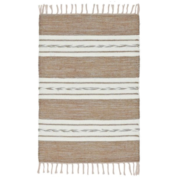 Katoenen Vloerkleed Girsu Beige