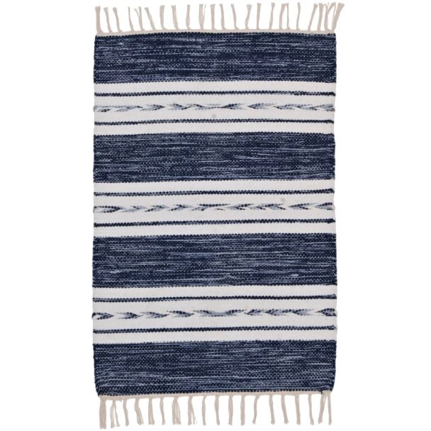 Katoenen Vloerkleed Girsu Blauw