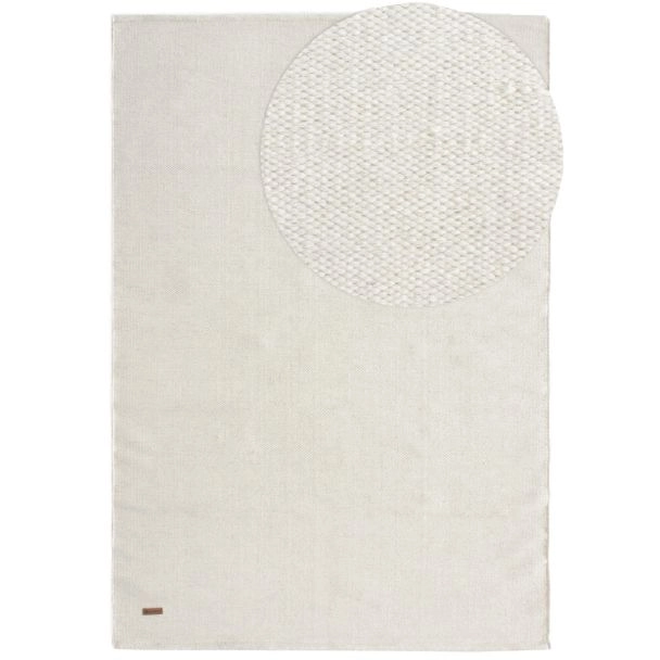 Wollen Vloerkleed Lunda Gebroken wit