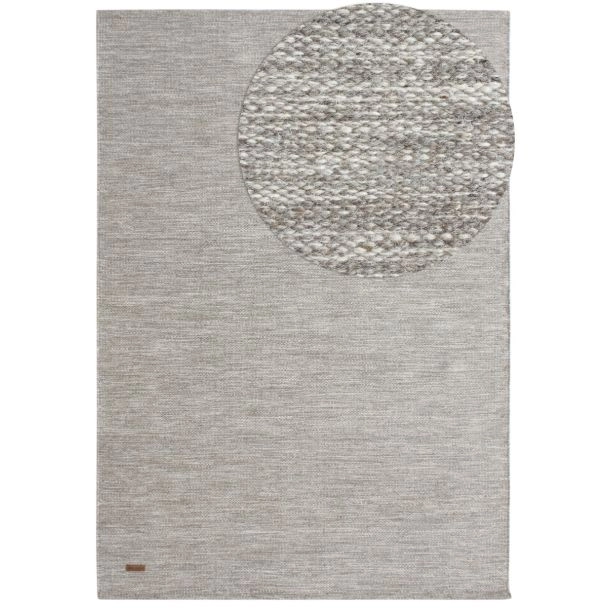 Wollen Vloerkleed Lunda Lichtgrijs