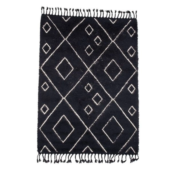 Wollen Vloerkleed Lunora Zwart