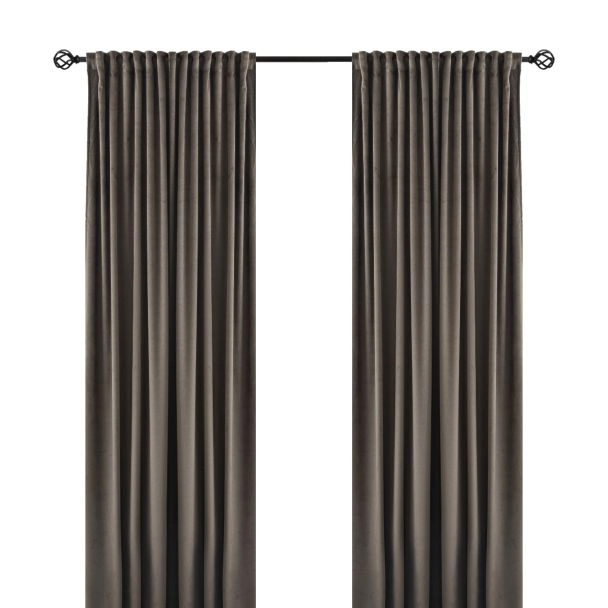 Ruimteverduisterende Fluweel Gordijn 2-pack Mathilde Taupe