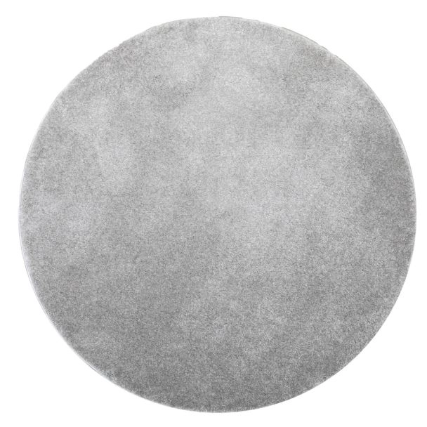 Rond Milli Zilver Hoogpolig Vloerkleed