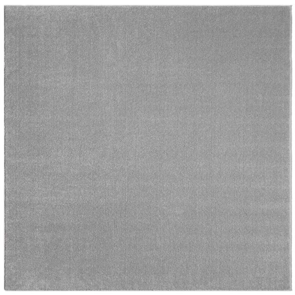 Vierkant Milli Zilver Hoogpolig Vloerkleed