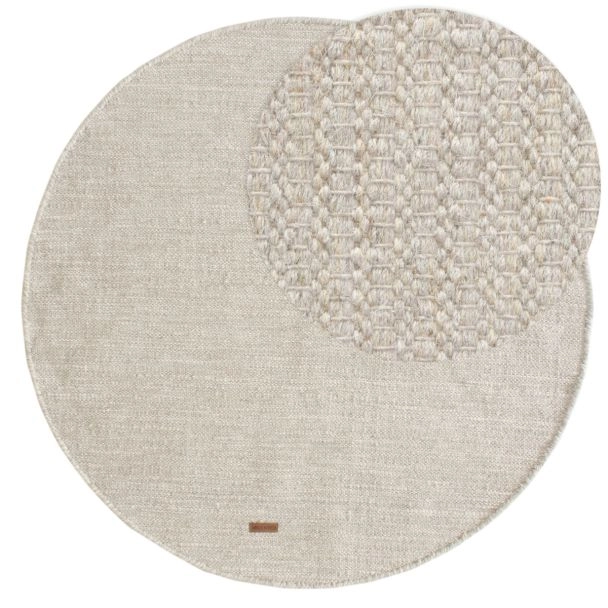 Rond Molly Beige Wollen Vloerkleed