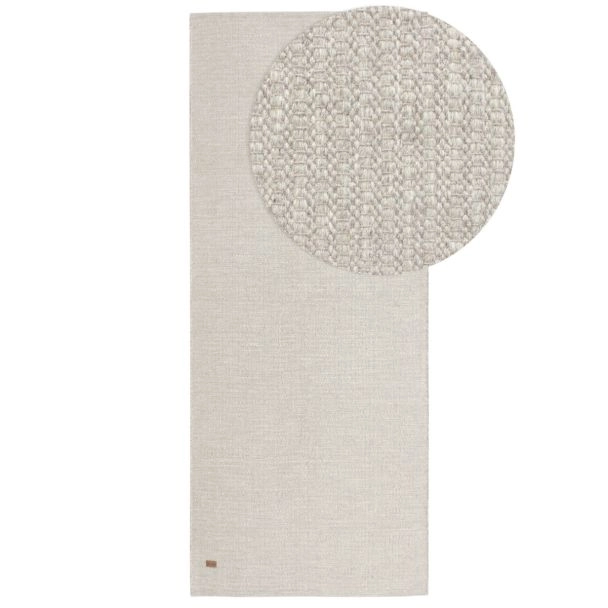 Loper Molly Crème/Grijs Wollen Vloerkleed