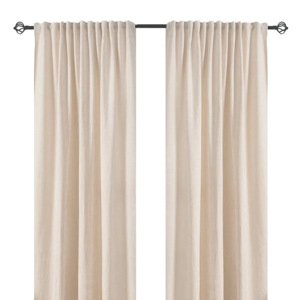 Ruimteverduisterende Fluweel Gordijn 2-pack Nancy Gebroken wit