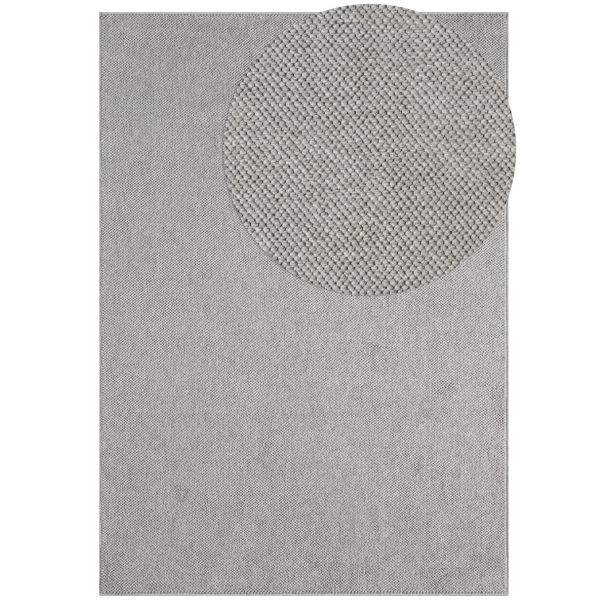 Wollen-look Vloerkleed Nordic Grijs