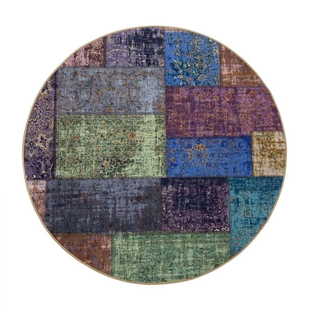 Rond Patch Multi Patchwork Vloerkleed