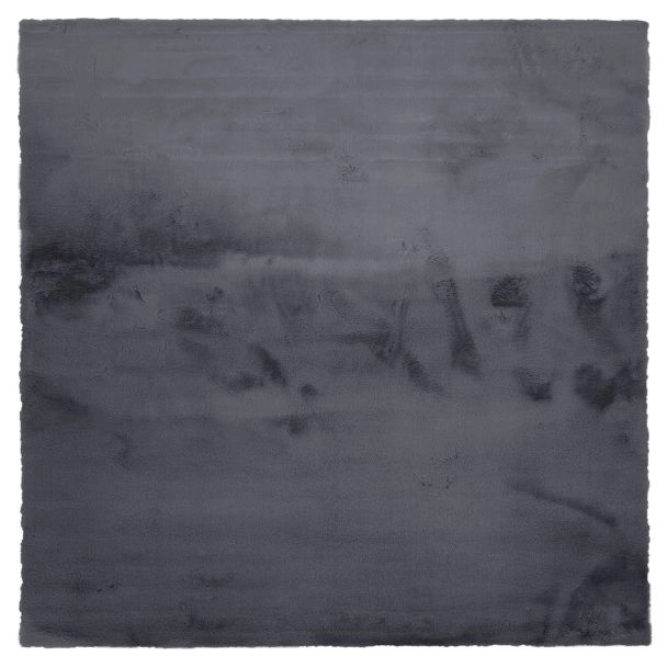 Vierkant Rabbit Eco Donkergrijs Pelskleed