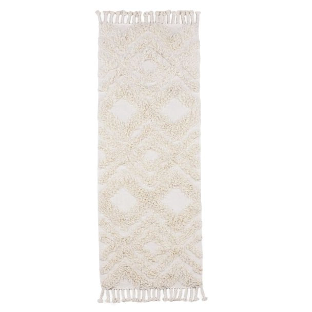 Loper Rio Wit Katoenen Vloerkleed