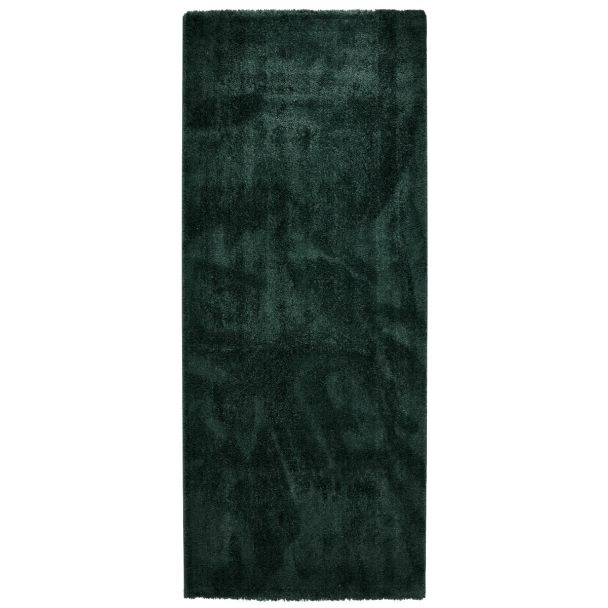 Loper Nubby Donkergroen Hoogpolig Vloerkleed