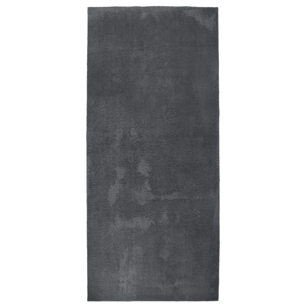 Loper Solvyn Donkergrijs Hoogpolig Vloerkleed