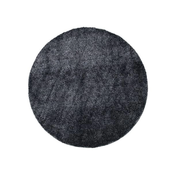 Rond Ludvig Antraciet Hoogpolig Vloerkleed