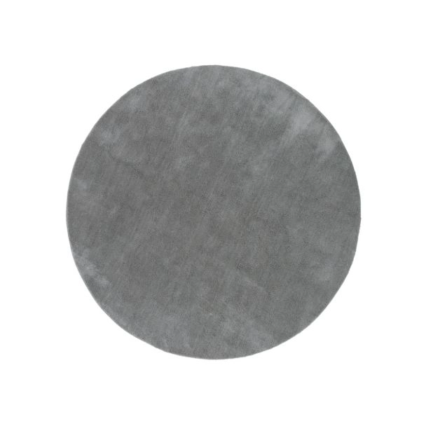Rond Bono Zilver Hoogpolig Vloerkleed