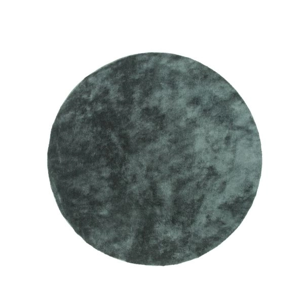 Rond Bono Groen Hoogpolig Vloerkleed