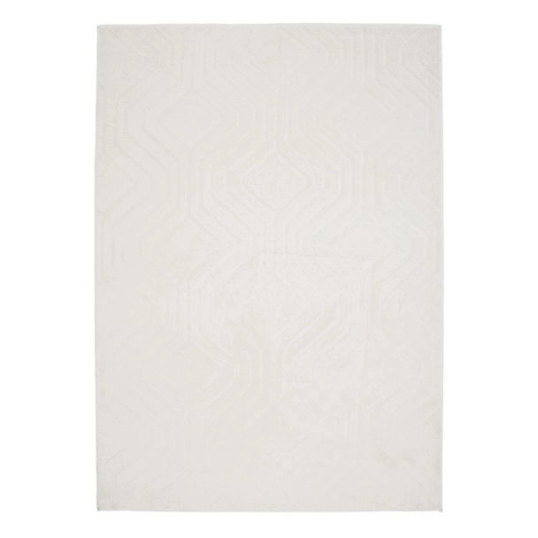 Zacht Hoogpolig Vloerkleed Mira Gebroken wit