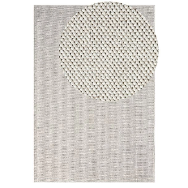 Wollen-look Vloerkleed Tokyo Gebroken wit