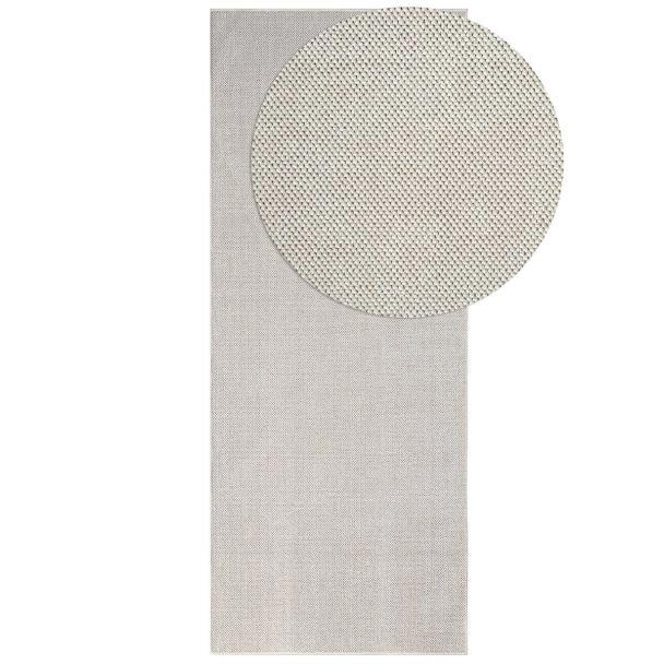 Loper Tokyo Gebroken wit Wollen-look Vloerkleed