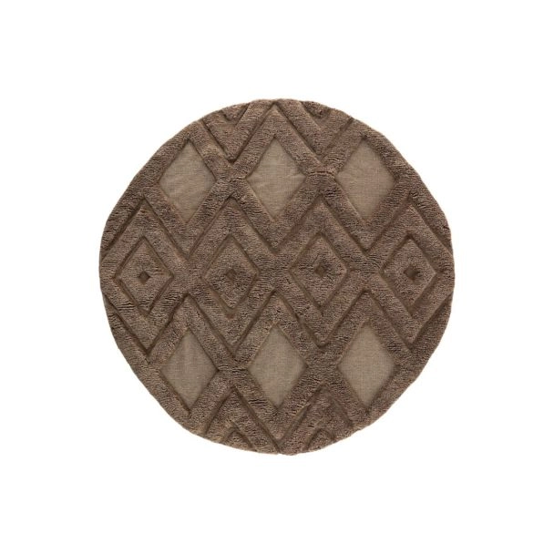 Rond Vivaro Bruin Wollen Vloerkleed