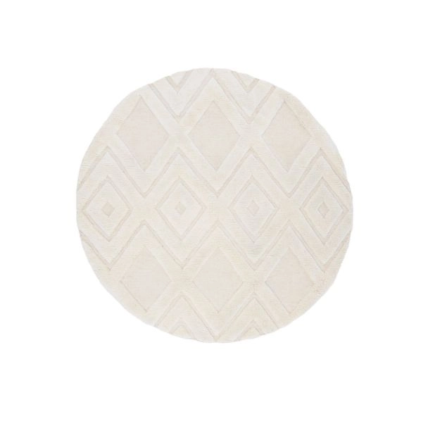 Rond Vivaro Wit Wollen Vloerkleed