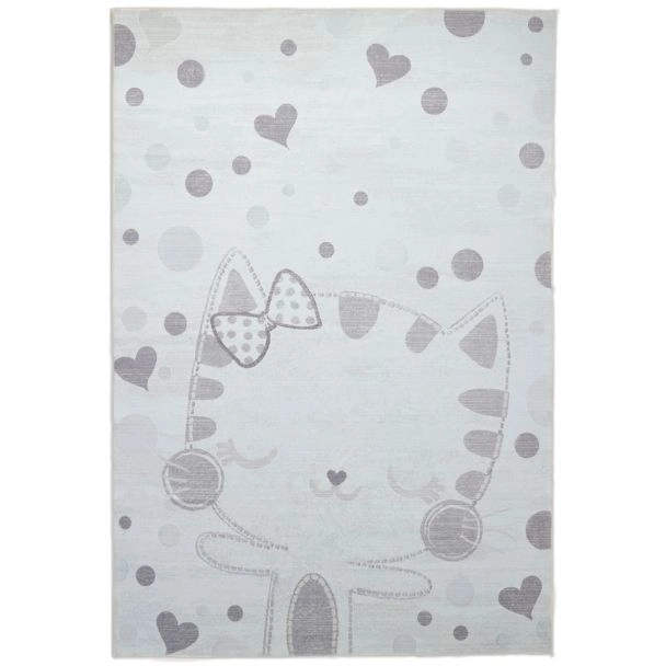 Kindervloerkleed Zappy Kitty Crème