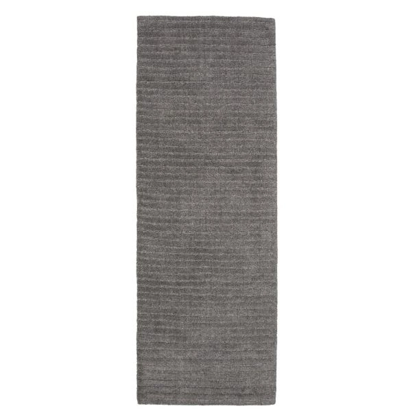 Loper Zentura Donkergrijs Wollen Vloerkleed