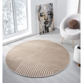 Rond Bella Spin Donkerbeige Wilton Vloerkleed