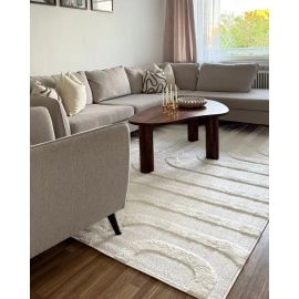 Hoogpolig Vloerkleed Brolly Klay Crème