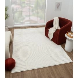 Hoogpolig Vloerkleed Brolly Spin Crème