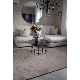 Vierkant Cat Taupe Wasbaar Pelskleed