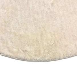 Rond Cloudy Lichtbeige Wasbaar Zacht Hoogpolig Vloerkleed