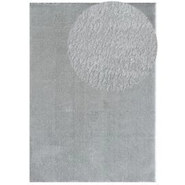 Wasbaar Zacht Hoogpolig Vloerkleed Cloudy Zilver