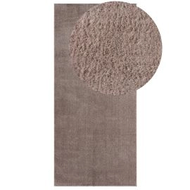 Loper Cloudy Taupe Wasbaar Zacht Hoogpolig Vloerkleed