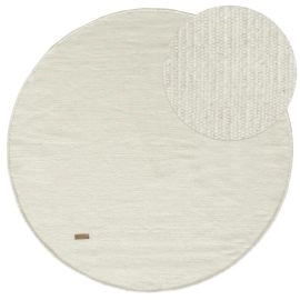 Rond Dalen Gebroken wit Wollen Vloerkleed