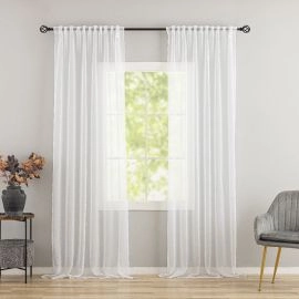 Linnen-look Gordijn 2-pack Ellinor Wit